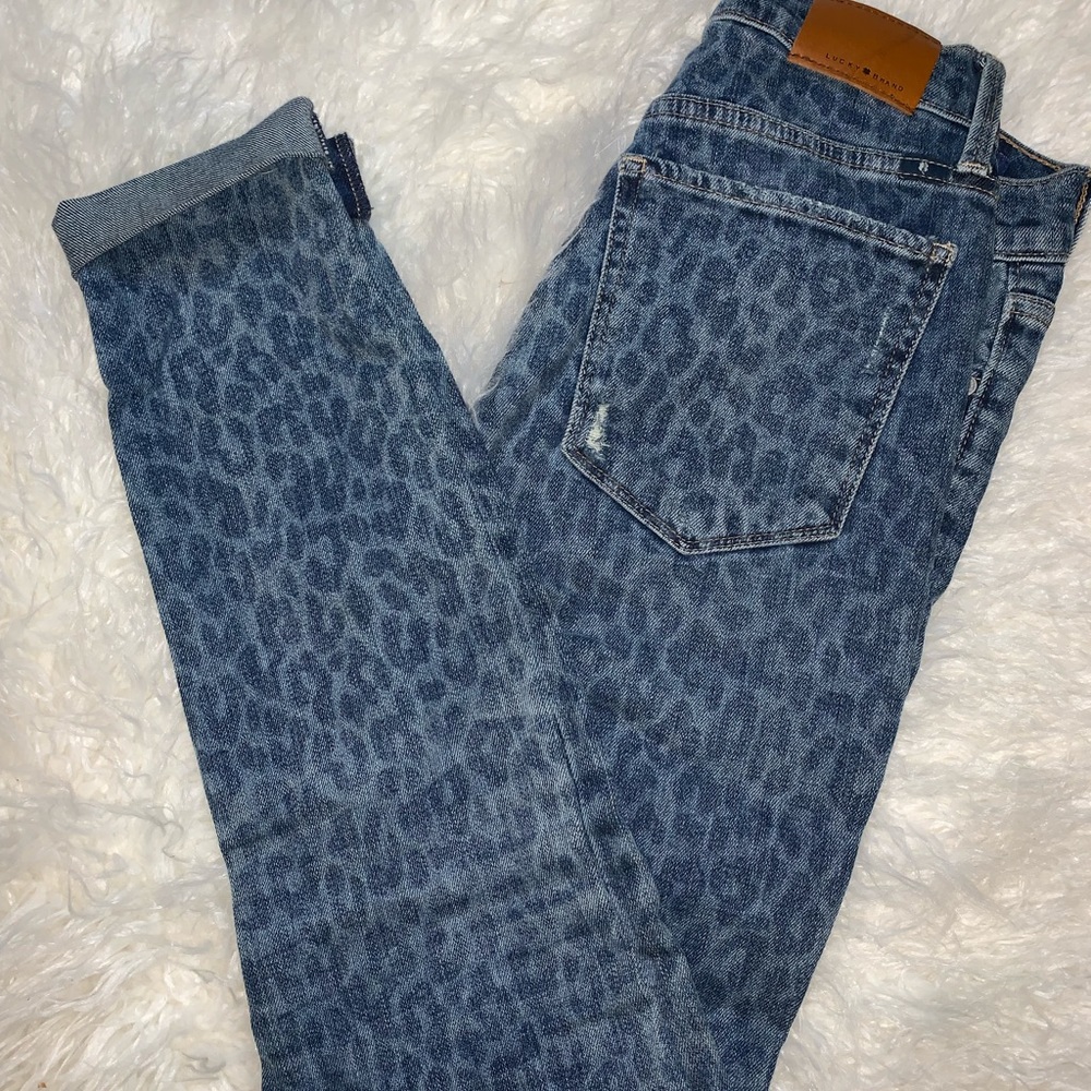 Lucky brand jeans leopard print